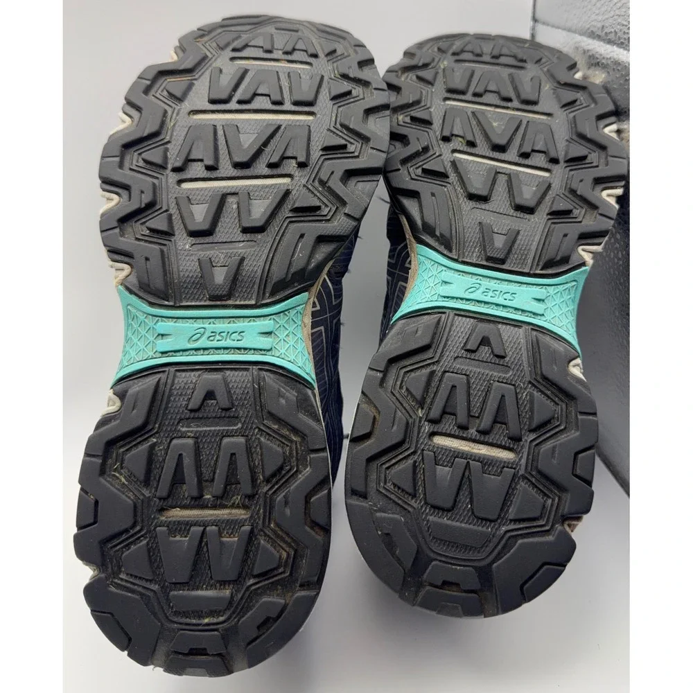 Asics Gel-Venture 7 Trail Running Shoes Womens 6.5 Wide Navy Blue Good 1012A477